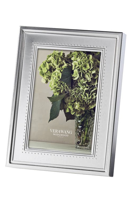 Vera Wang X Wedgwood Grosgrain Picture Frame In Metallic Silver