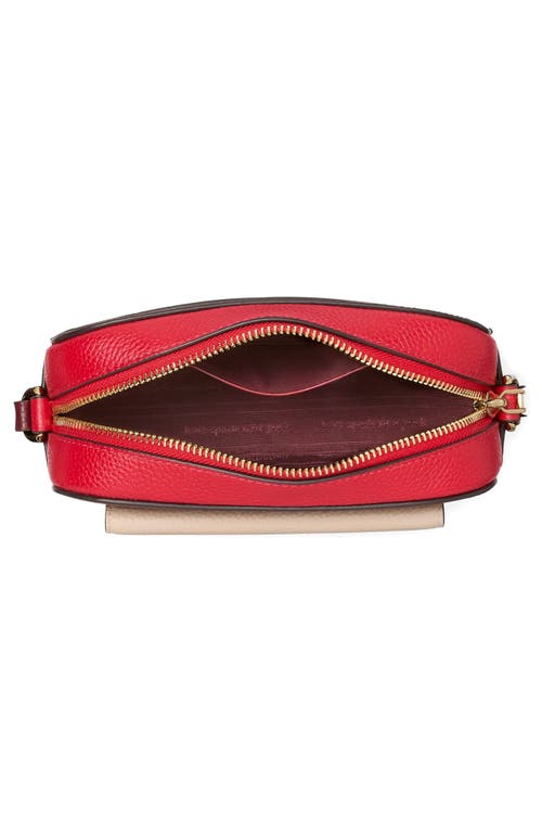 Shop Kate Spade New York Ava Colorblock Leather Crossbody Bag In Cherry Juice Multi