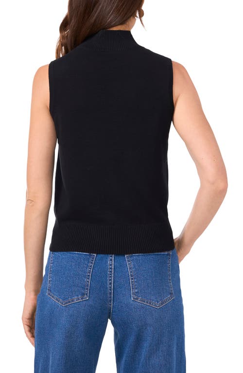 Shop 1.state Mock Neck Sweater Vest In Rich Black