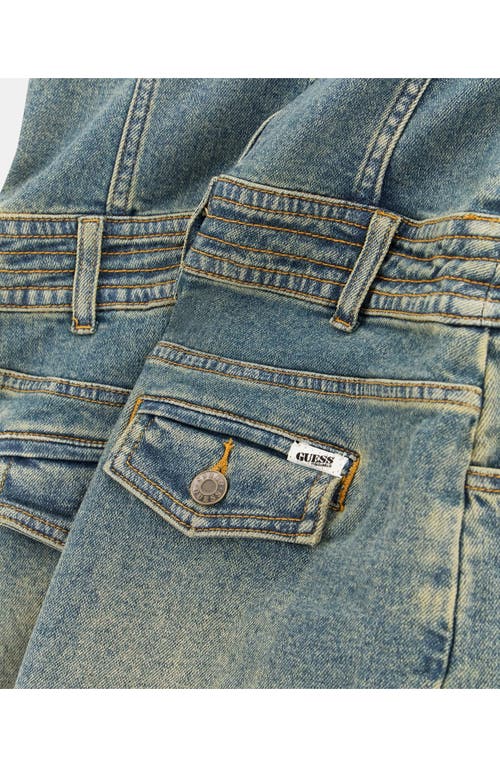 Guess Denim Minidress In Go Tinted Rain Lt Wash