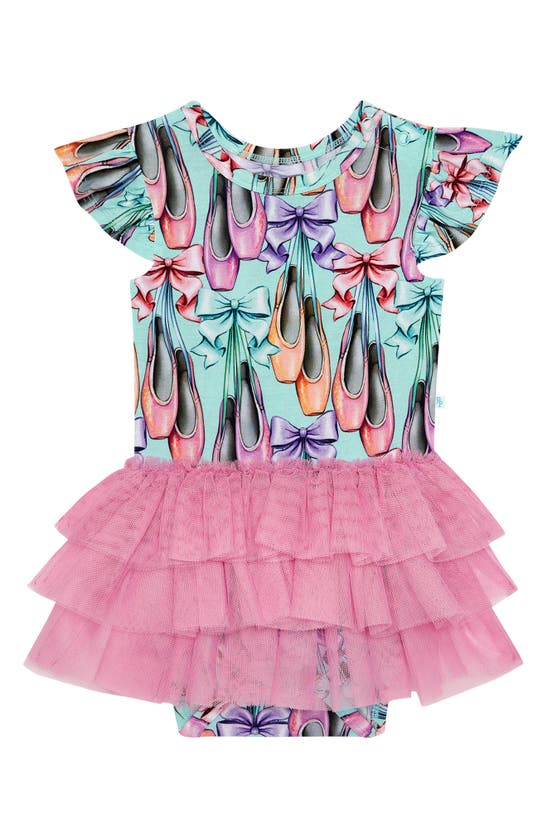 Shop Posh Peanut Kids' Irina Ruffle Cap Sleeve Tulle Tutu Dress In Light/ Pastel Blue