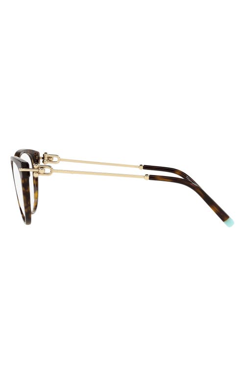 Tiffany & Co . 53mm Cat Eye Optical Glasses In Havana/demo Lens