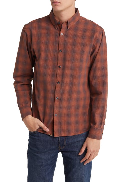 Tuscumbia Shadow Plaid Regular Fit Cotton Button-Up Shirt