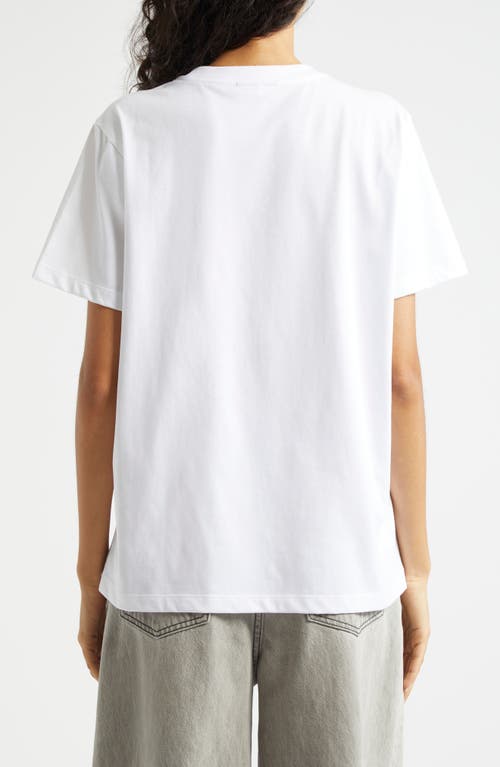 Shop Ganni Cherry Organic Cotton Graphic T-shirt In Bright White