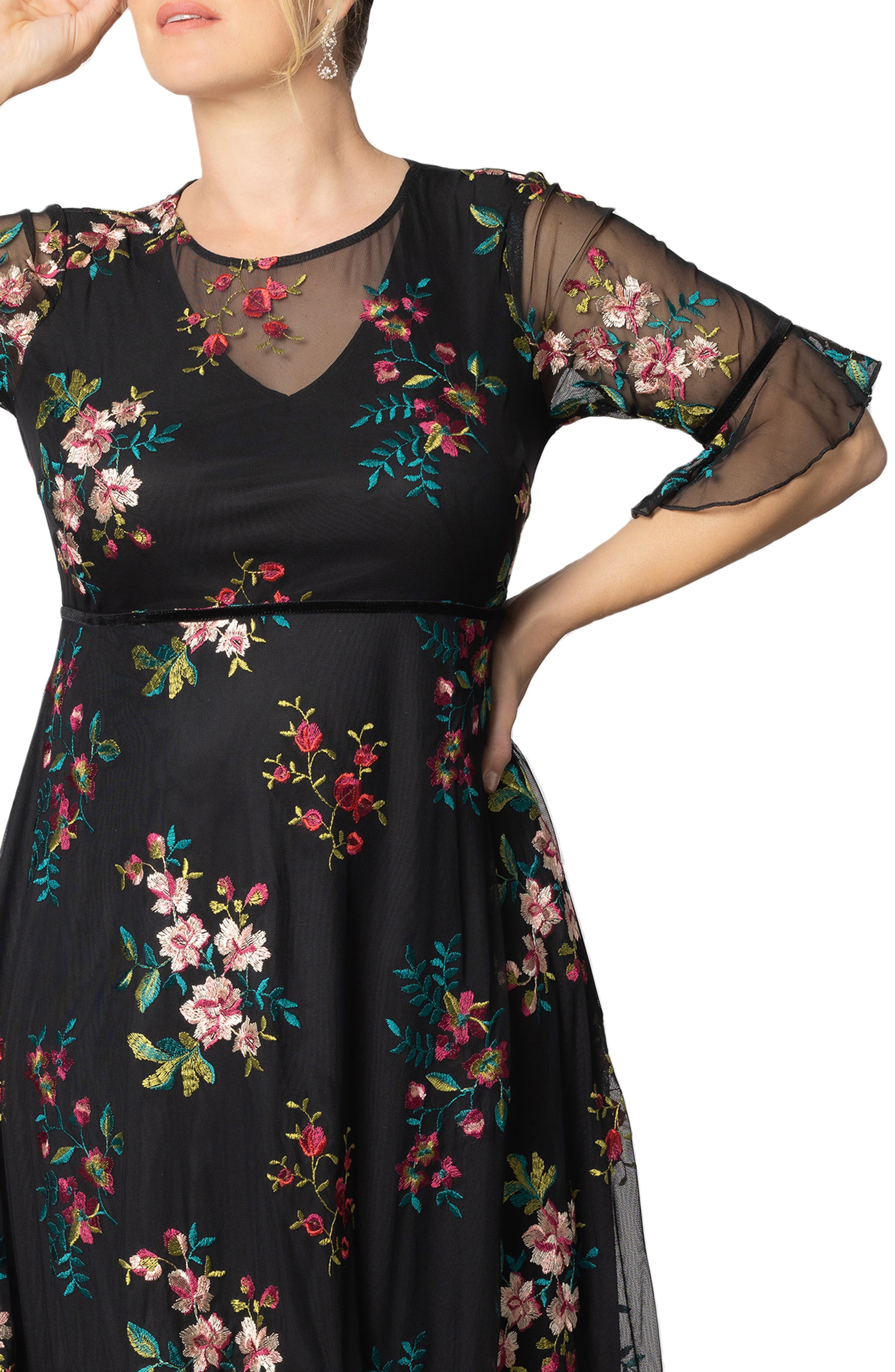 Kiyonna Wildflower Embroidered Dress Nordstrom