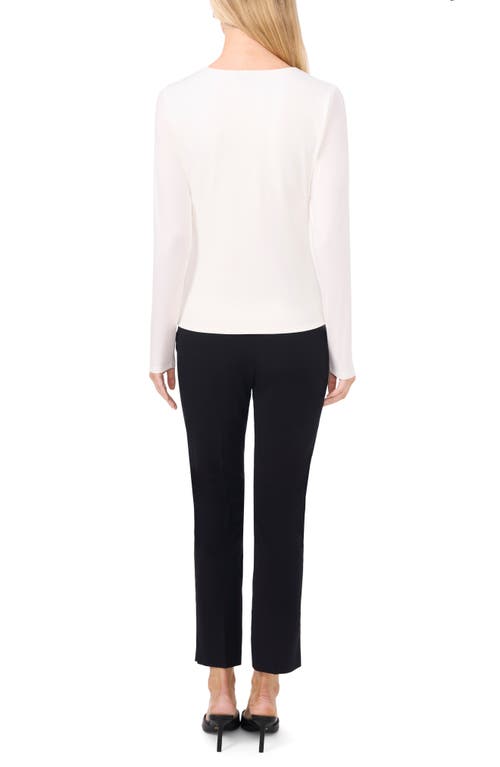 Halogenr Halogen(r) Compression V-neck Top In New Ivory