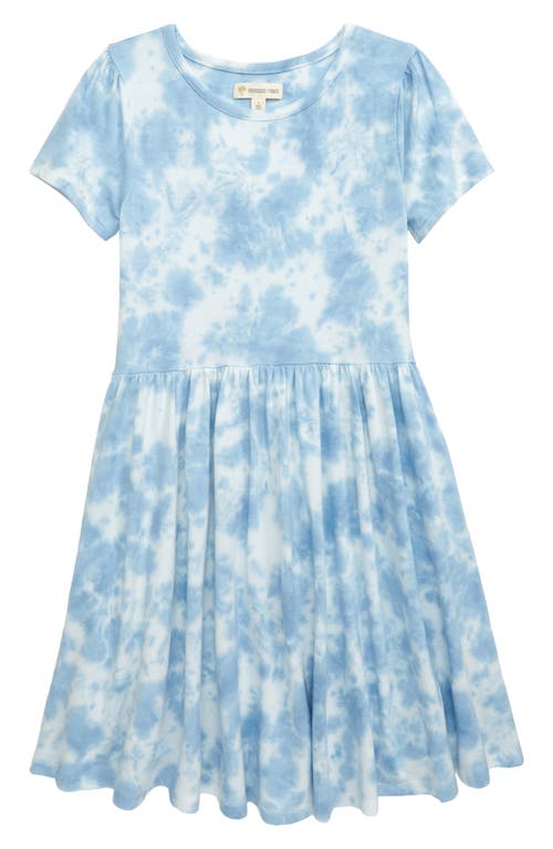 Tucker + Tate Kids' Print Short Sleeve Dress in Blue Riviera Tie Dye