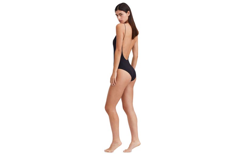 Shop Au Naturel By Gottex Reversible Solid Scoop Neck One Piece Swimsuit With U Shape Back In Black