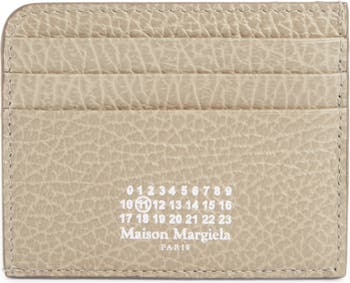 Maison Margiela Logo Printed Leather Card Holder | Nordstrom