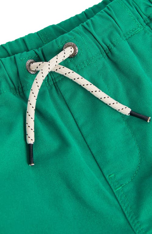 Next Kids' Drawstring Cotton Twill Shorts In Green