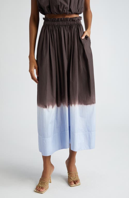 A. L.C. Gina Colorblock Tie Dye Cotton Skirt in Sky Blue/Fudge at Nordstrom, Size Medium