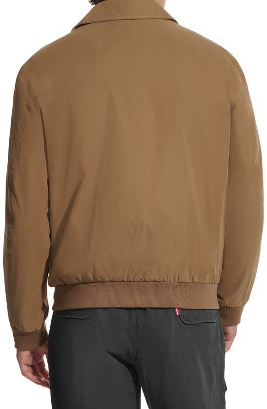 Dockers Micro Twill Golf Bomber Jacket In Brown