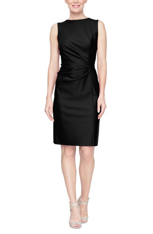 Shop Alex Evenings Bow Back Sleeveless Sheath Dress In Black