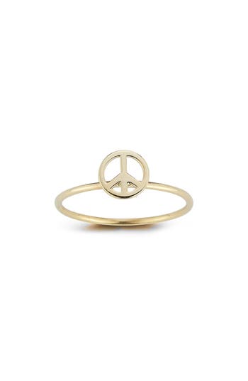 Ember Fine Jewelry 14k Gold Peace Ring In Gold