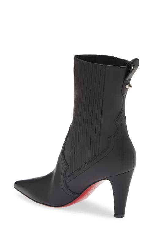 Shop Christian Louboutin Santiag Pointed Toe Bootie In Black