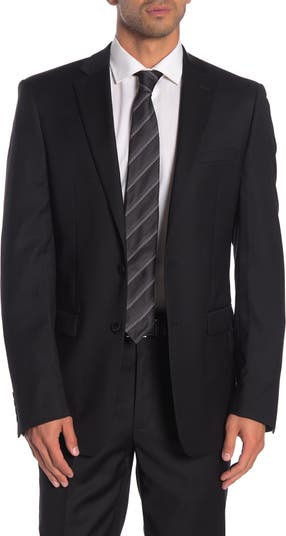Calvin Klein Solid Black Slim Fit Suit Suit Separates Jacket