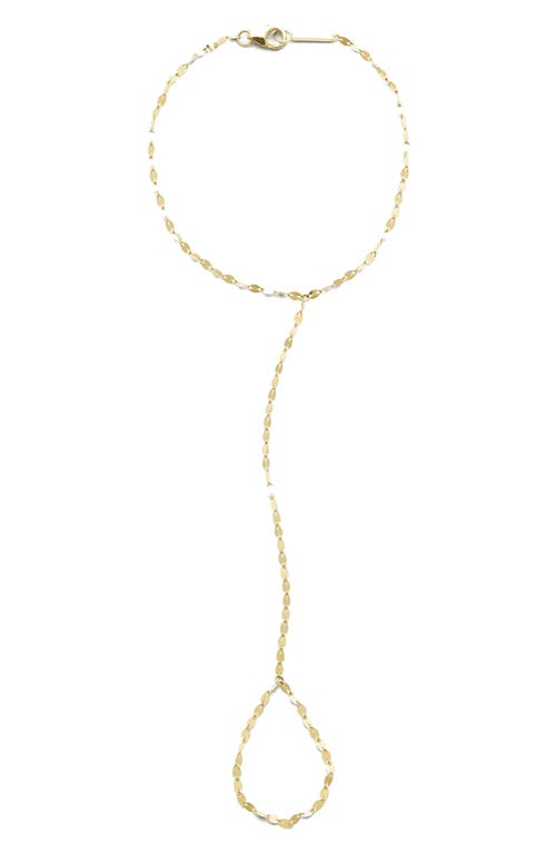 Lana Blake Chain Lariat Bracelet With Finger Loop In Yellow Gold