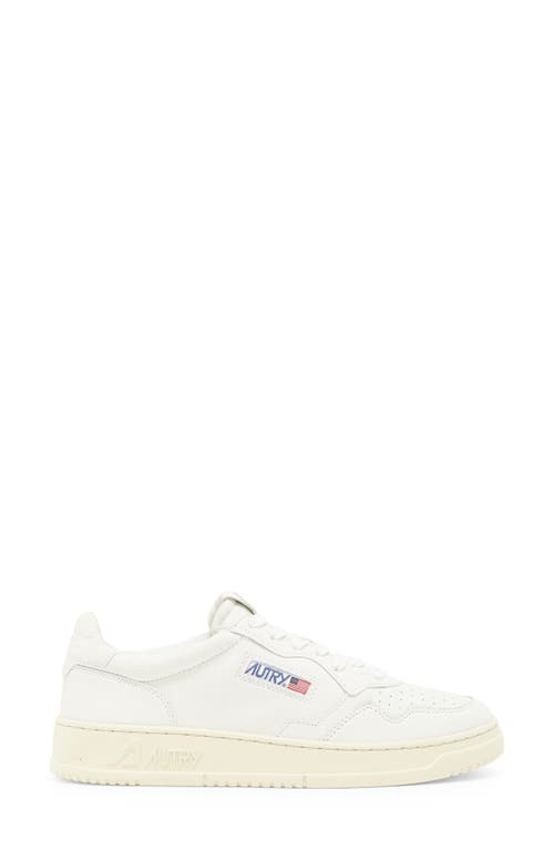 Shop Autry Medalist Low Sneaker In Goat/goat White