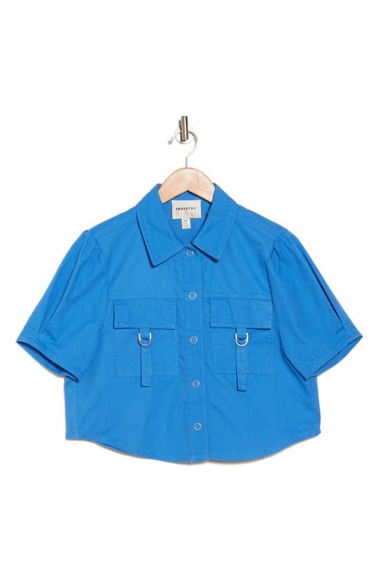Shop Industry Republic Clothing Denim Crop Jacket In Blue