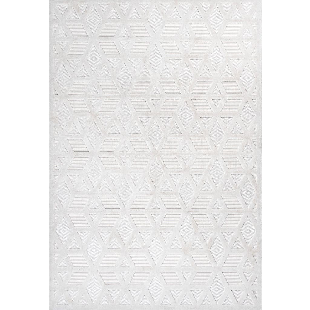 Jonathan Y Talaia Neutral Geometric Indoor/outdoor Area Rug In Ivory