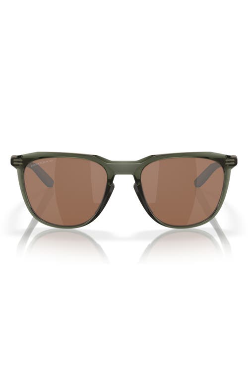 Oakley Thurso 54mm Prizm Polarized Round Sunglasses in Olive at Nordstrom