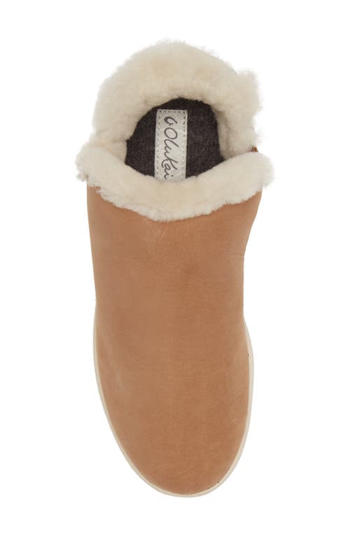 Olukai Malua Hulu Genuine Shearling Slip-on Sneaker In Tan/tapa