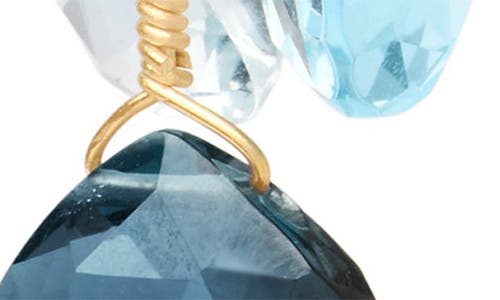 Marco Bicego Paradise Mixed Topaz Drop Earrings In 18k Yellow Gold