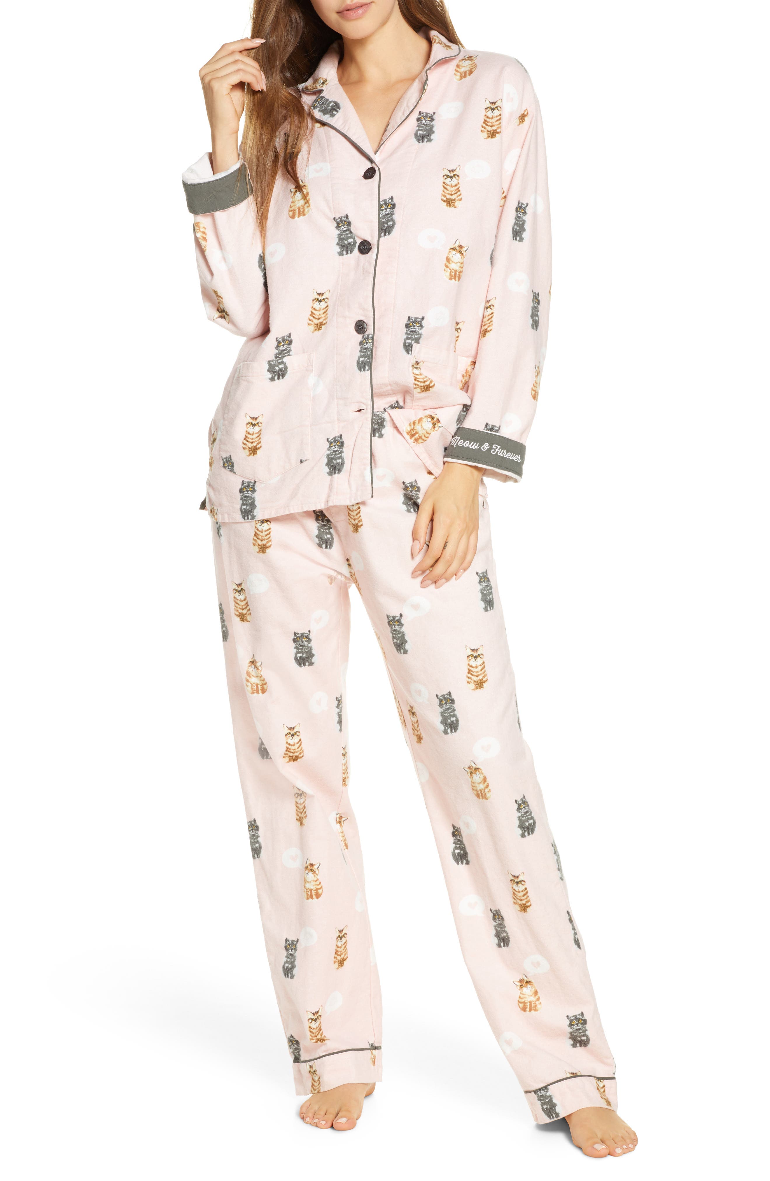 PJ SALVAGE | Print Flannel Pajamas | Nordstrom Rack