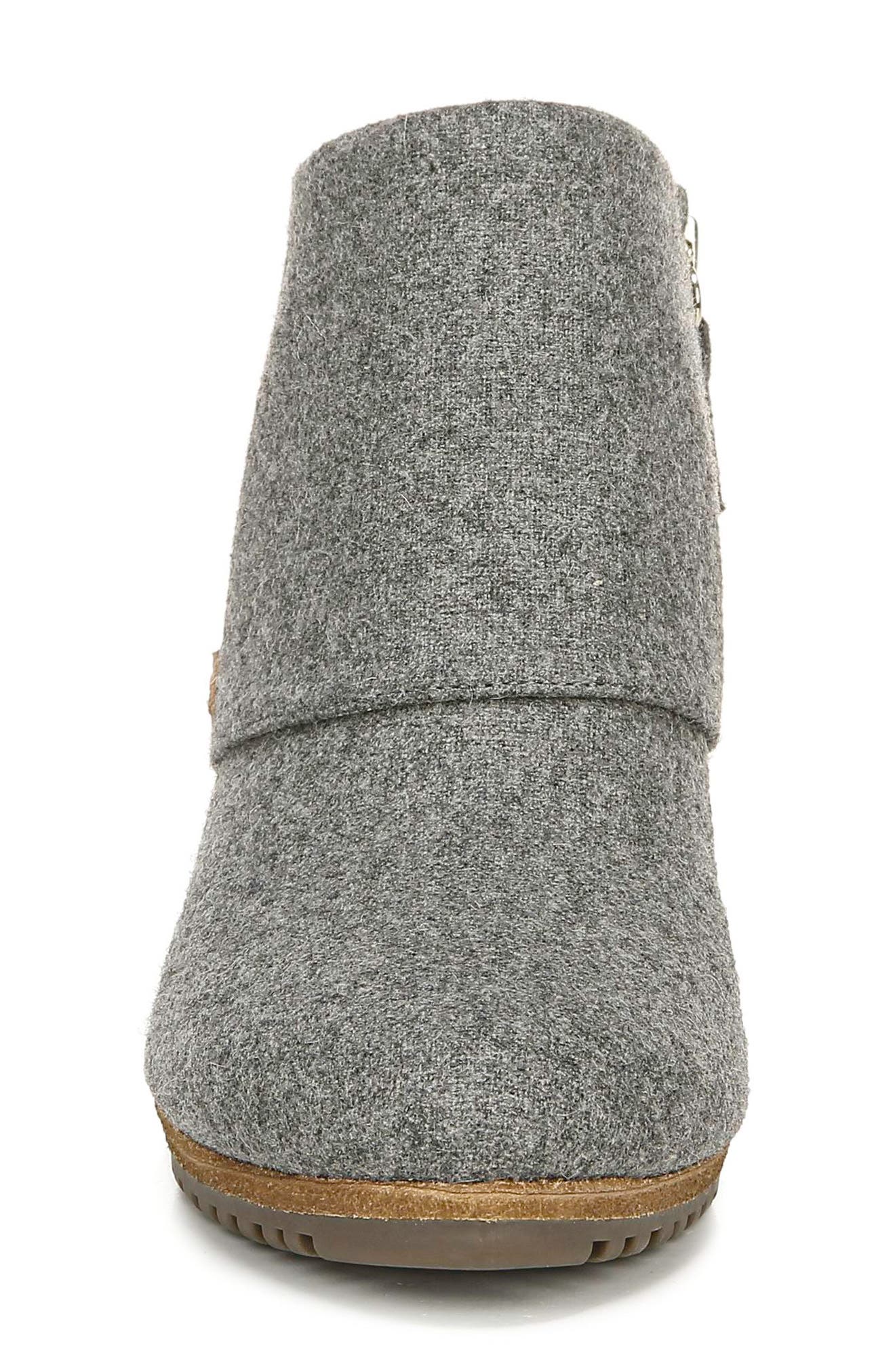 dr scholl's create wedge bootie grey