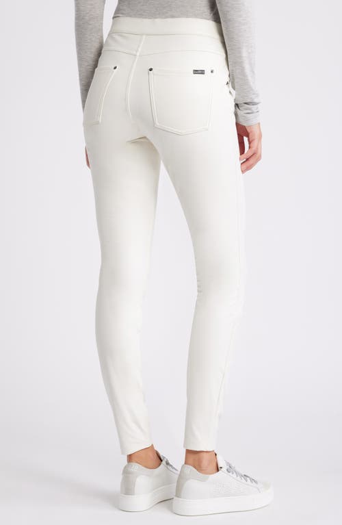 Shop Hue Faux Leather Leggings In Star White