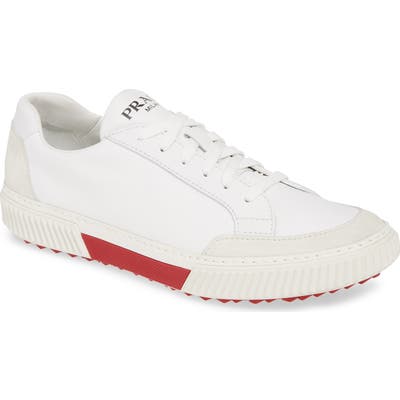 Prada Stratus Low Top Sneaker, White