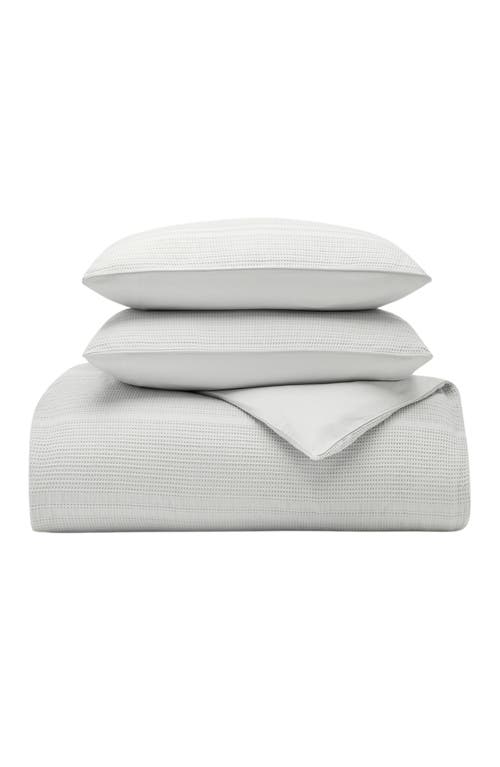 Boll & Branch Waffle Weave Organic Cotton Duvet Cover & Sham Set in Sky at Nordstrom, Size Full