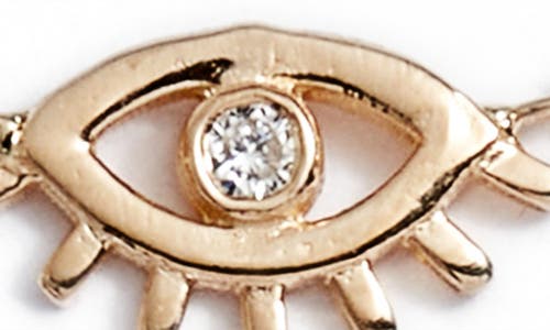 Anzie X Mel Soldera Evil Eye Bracelet In Gold/diamond