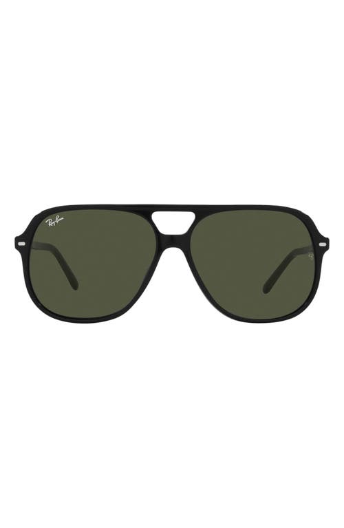 Ray-Ban Bill 60mm Square Sunglasses in Black/Green at Nordstrom