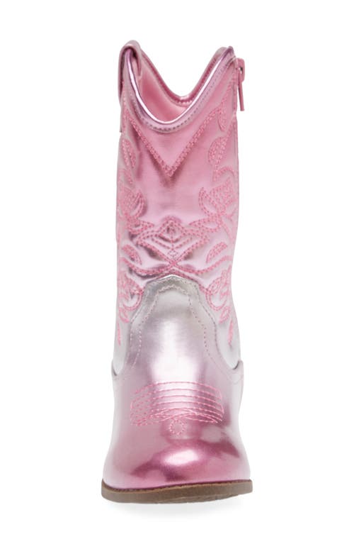 Shop Steve Madden Kids' Tdollie Western Boot In Pink Ombre