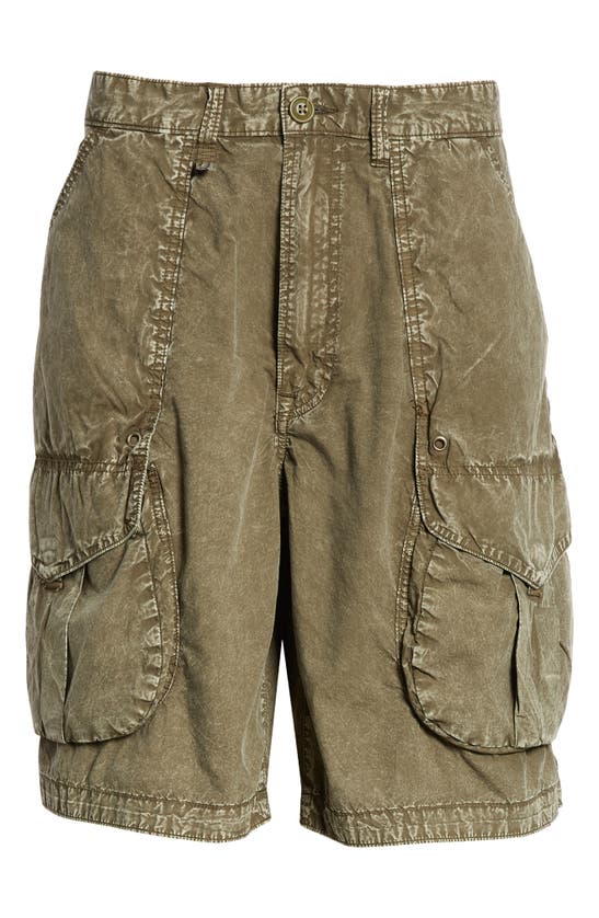 Shop R13 Relaxed Cotton Cargo Shorts In Gd Olive