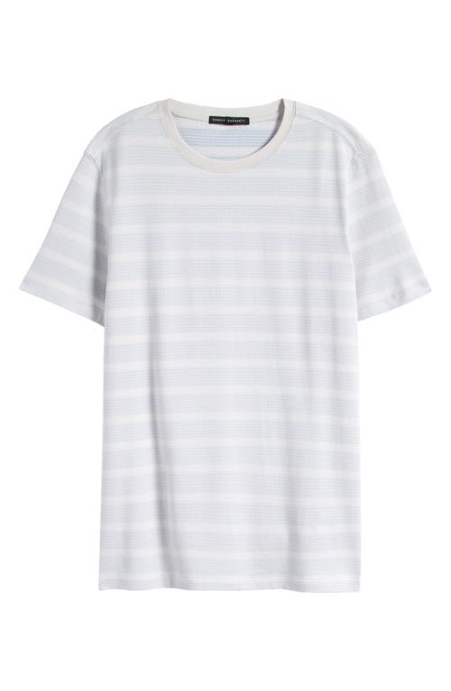 Shop Robert Barakett Gaus Stripe Cotton T-shirt In Grey