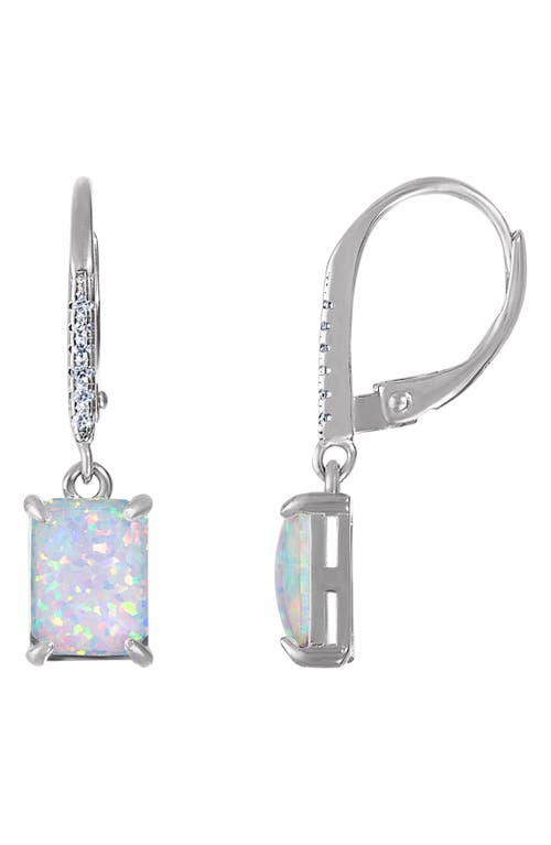 Fzn Crystal Drop Earrings In White