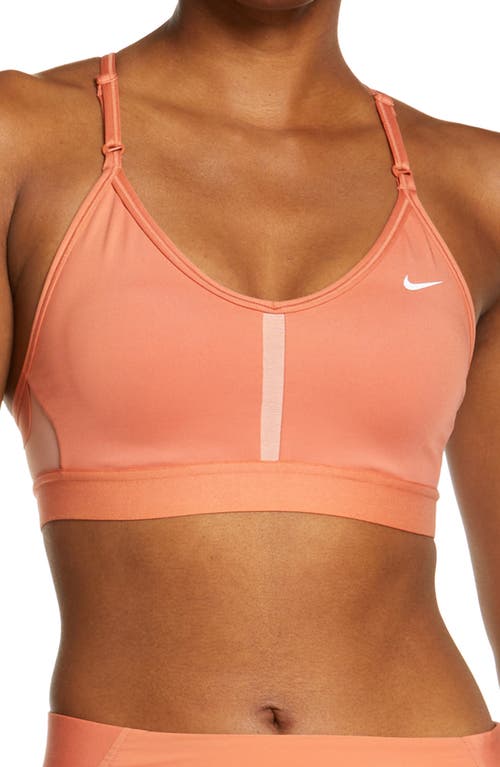 Indy Mesh Inset Sports Bra in Madder Root/White