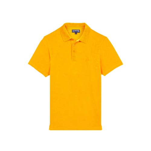 Vilebrequin Solid Terry Polo In Mangue