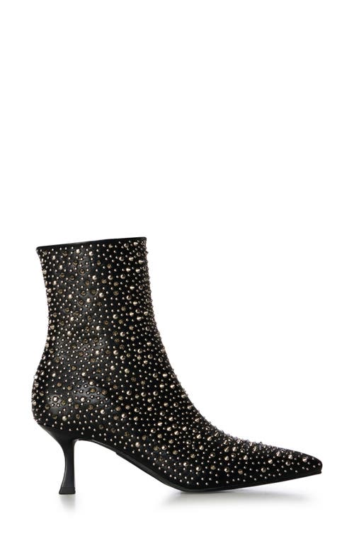 Shop Azalea Wang Ridley Studded Pointed Toe Bootie In Black