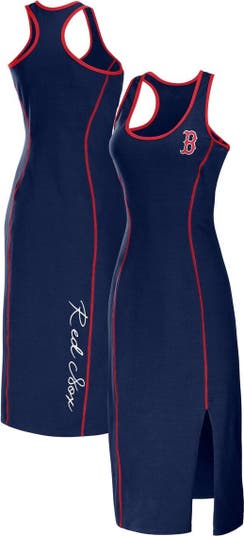 Women's Wear by Erin Andrews Navy Boston Red Sox Racerback Tank Midi Dress Size: Medium