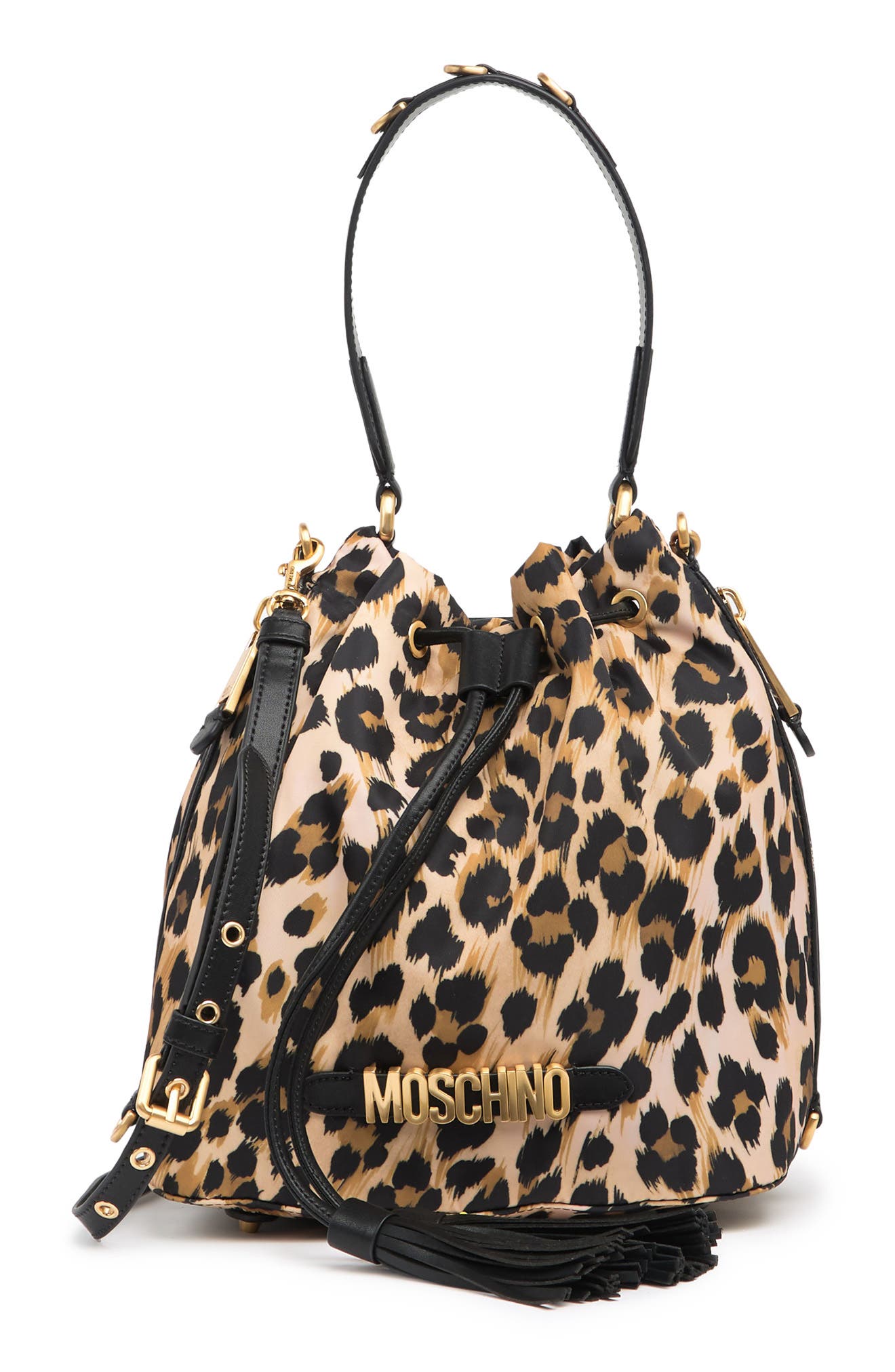 moschino leopard print bag