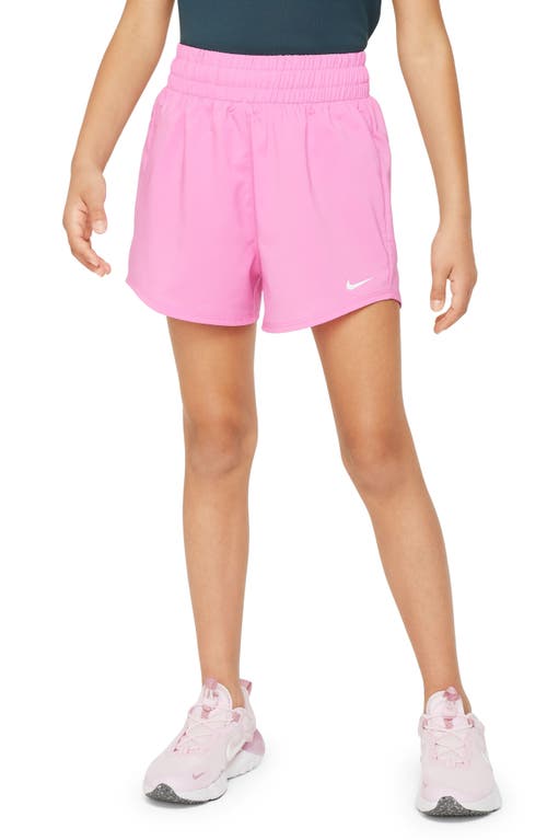 Nike Kids' Dri-fit One Training Shorts In Playful Pink/white