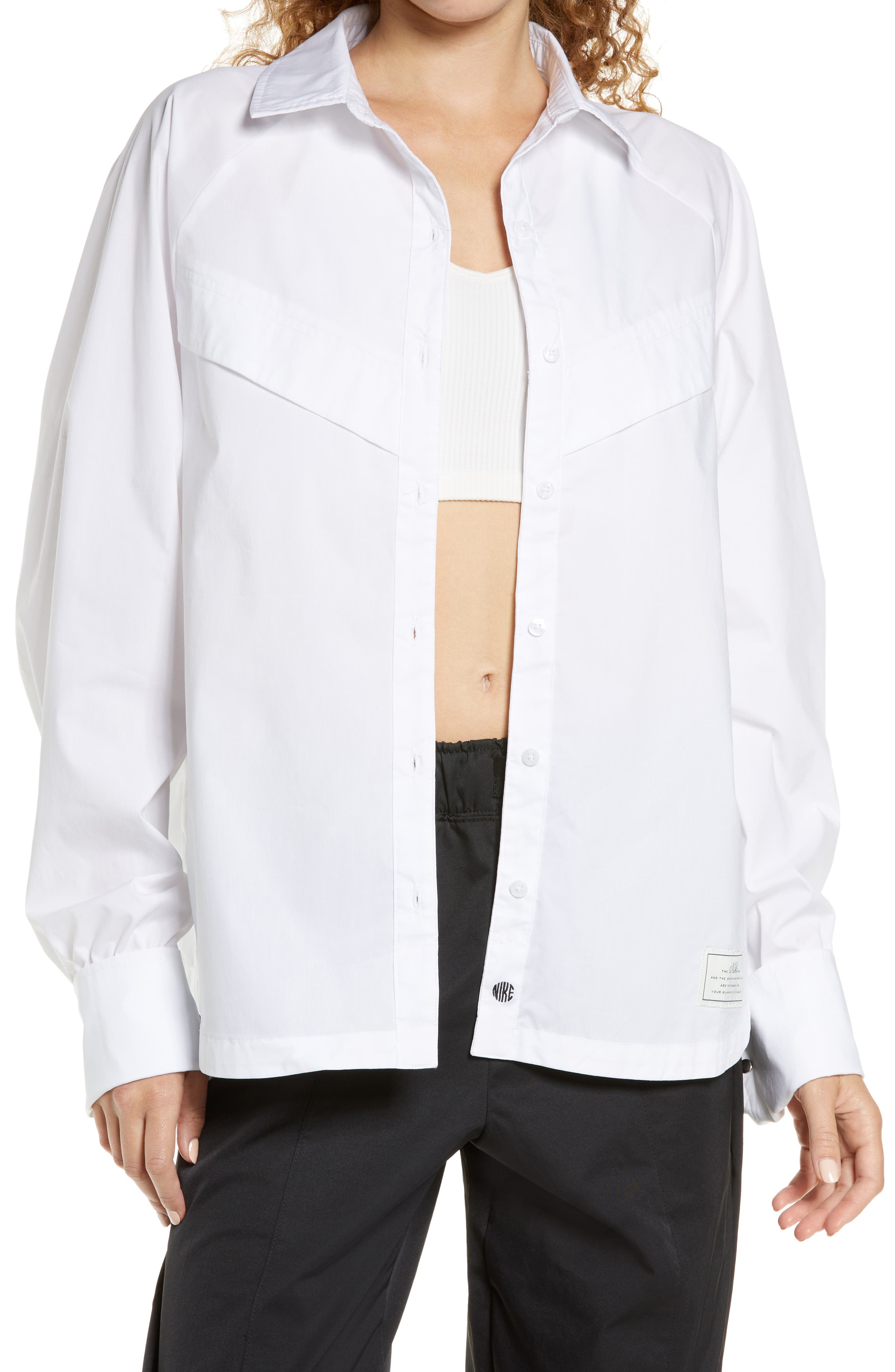 white activewear jacket