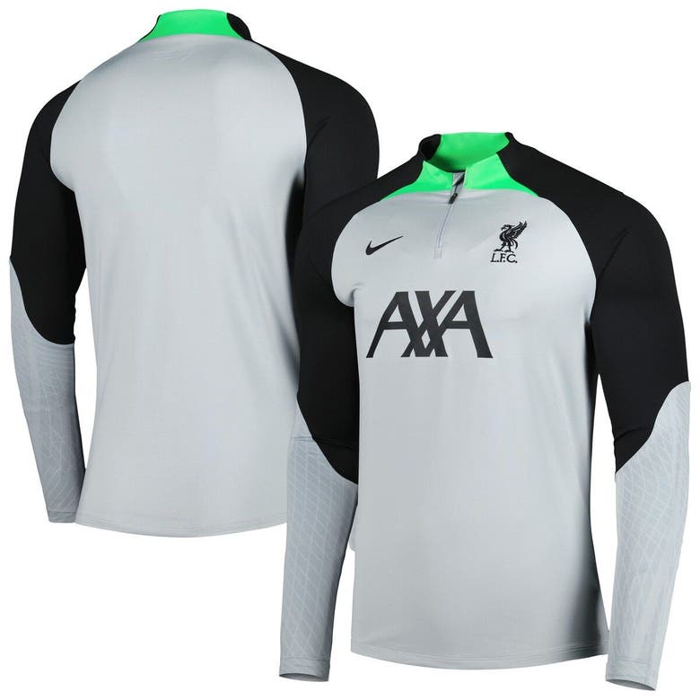 Nike Gray Liverpool 2023/24 Strike Drill Performance Raglan Quarter-zip Long Sleeve Top In White