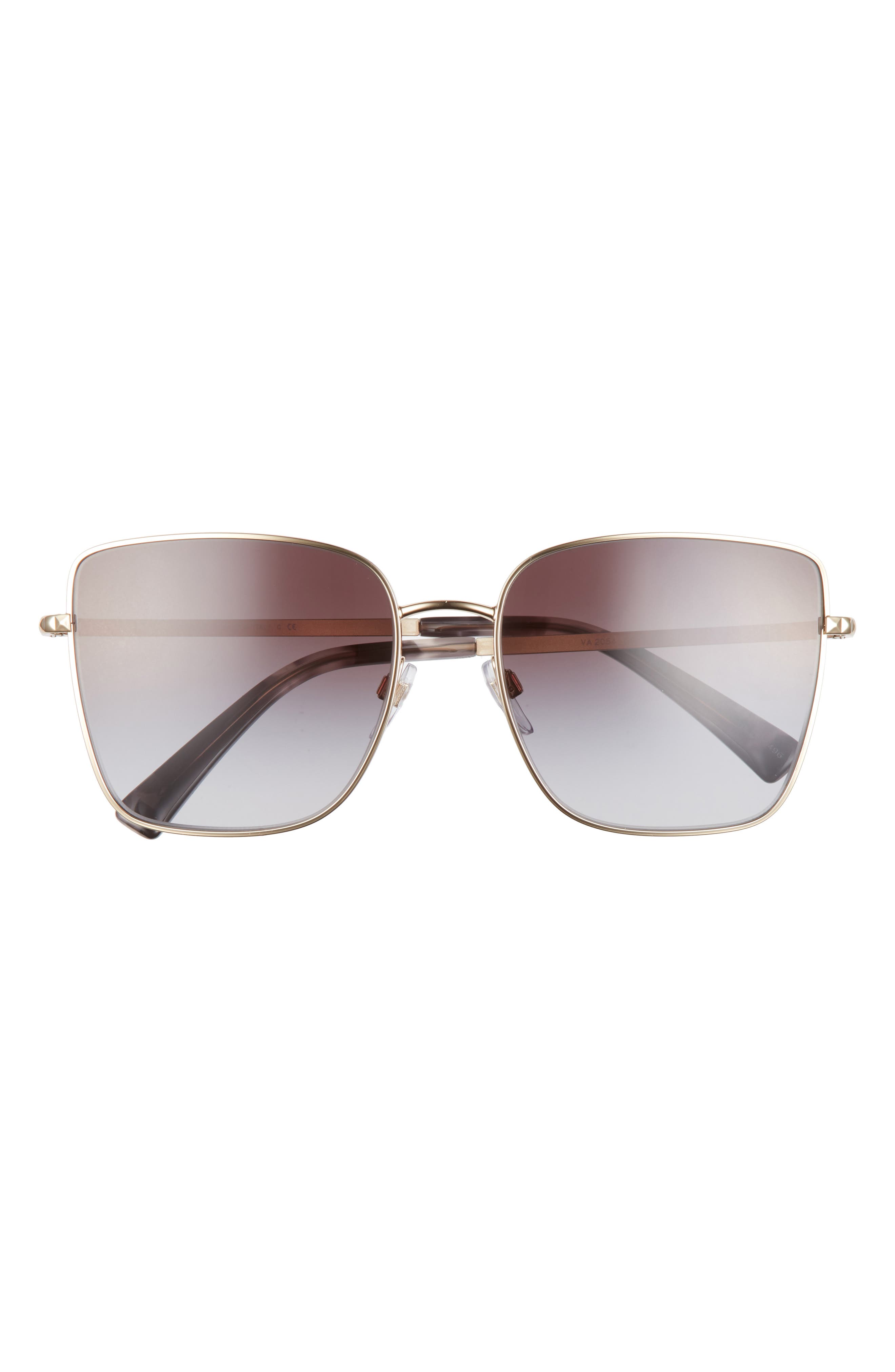 Valentino 57mm Gradient Butterfly Sunglasses in Light Gold/Grey Gradient