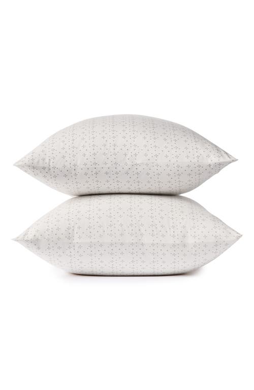 Coyuchi Set of 2 Organic Dot Pattern Percale Pillowcases in Fossil Dot at Nordstrom