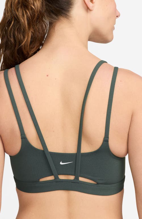 Shop Nike Dri-fit Alate Trace Sports Bra In Vintage White