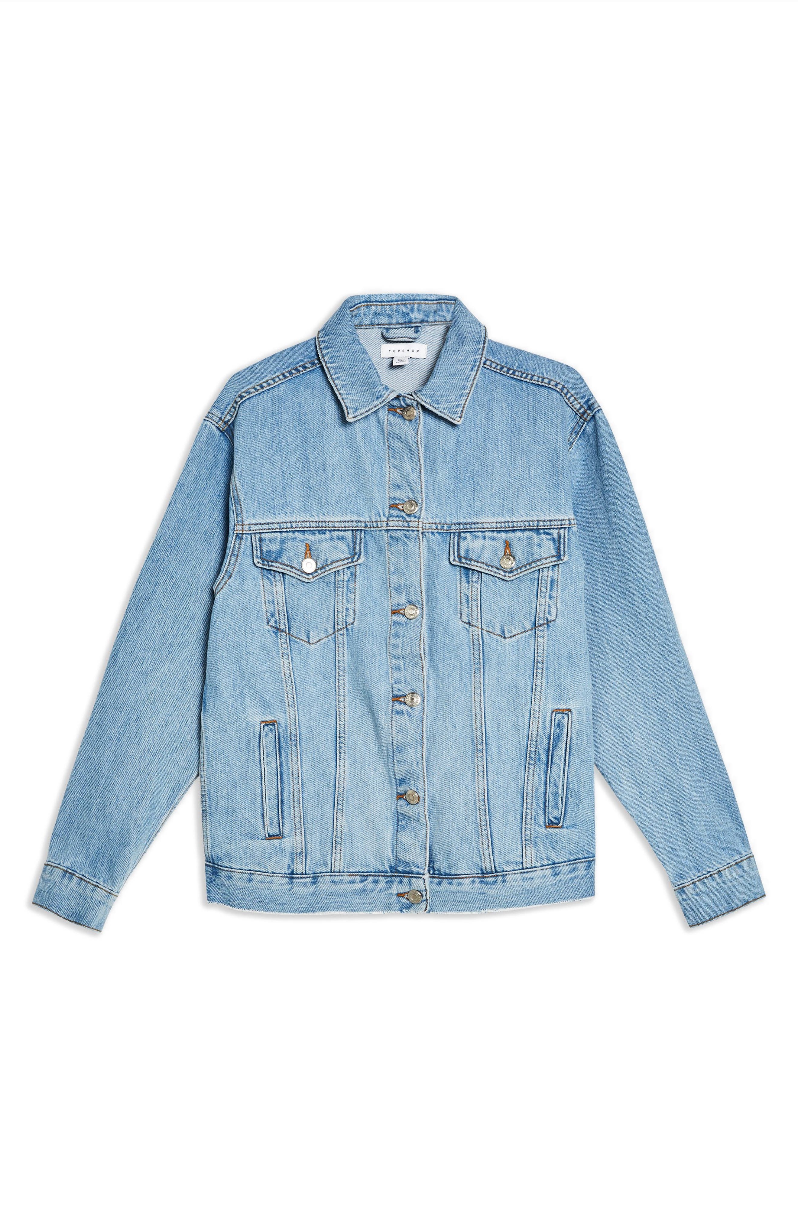 topshop elbow rip denim jacket